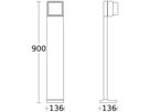 LED-Wegeleuchte Steinel GL 85 SC 900 HF 9W 655lm 3000K anthrazit IP44