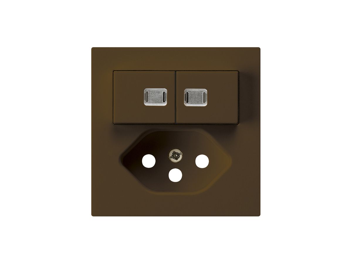 Frontset kallysto 60×60 braun mit 2 Linsen für Kleinkombi S1/T13