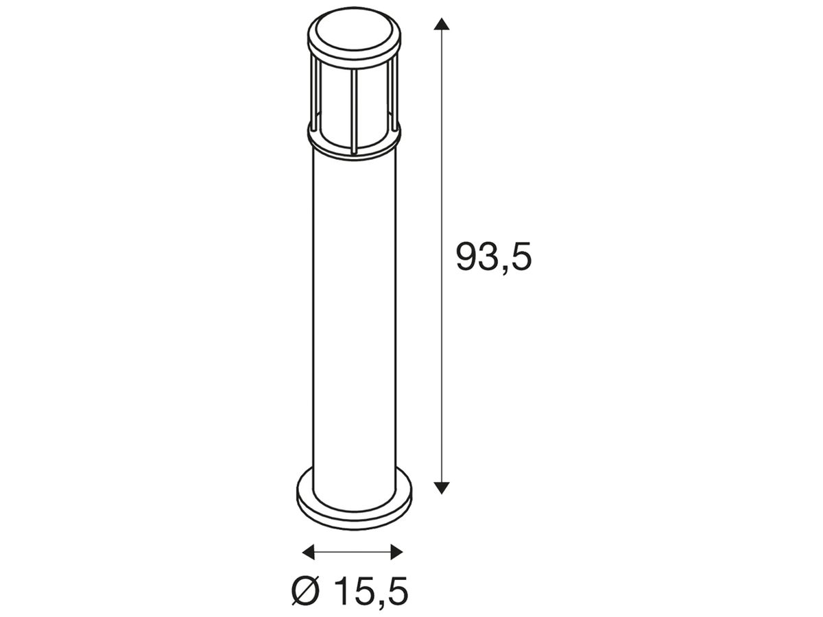 Stehleuchte SLV OTOS GLAS, E27 15W IP43 anthrazit