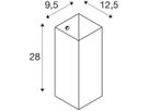 Wandleuchte SLV QUADRASS E27 40W 280×125×95mm schwarz