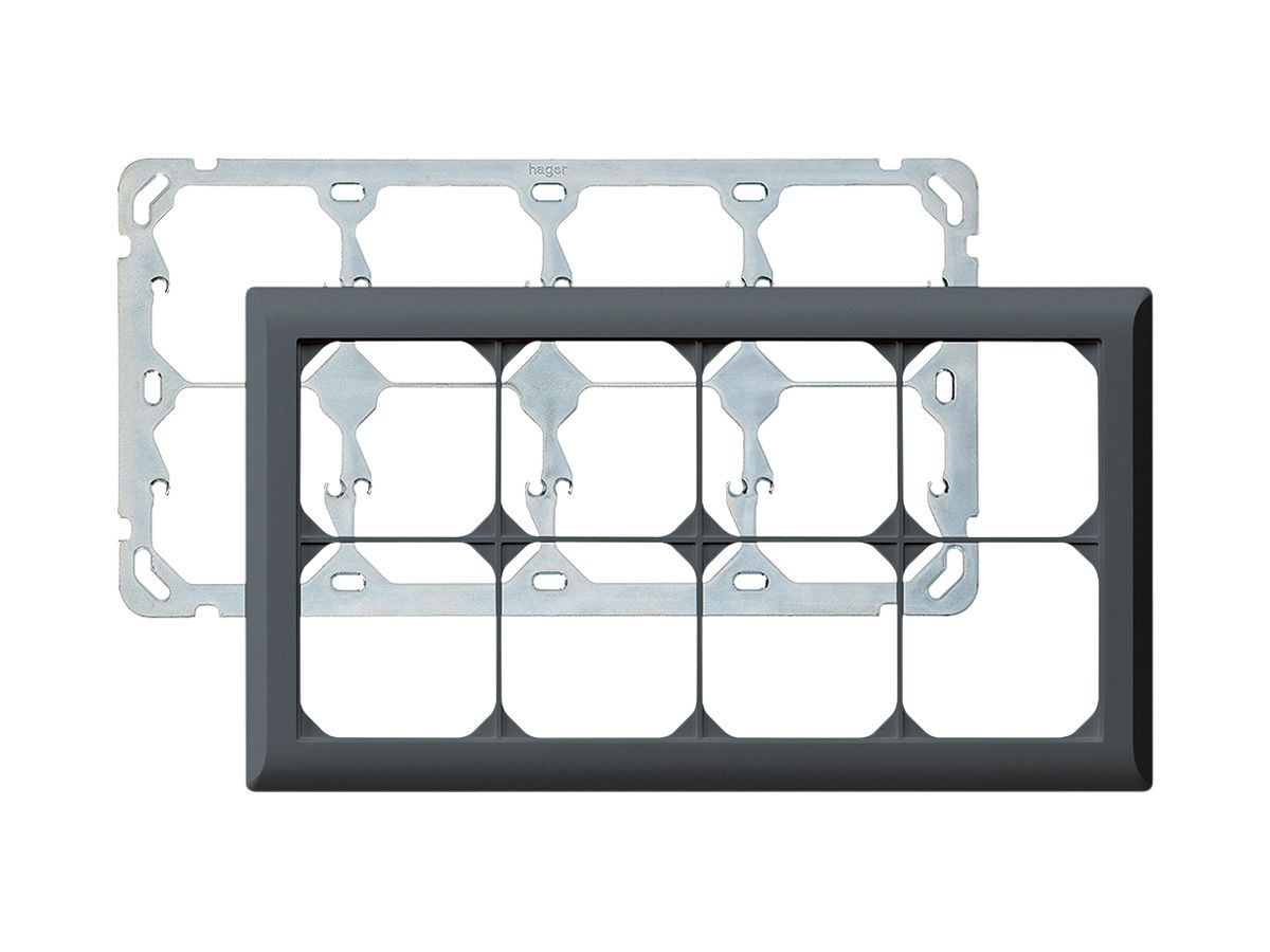 UP-Kopfzeile kallysto.line 2×4 anthrazit horizontal
