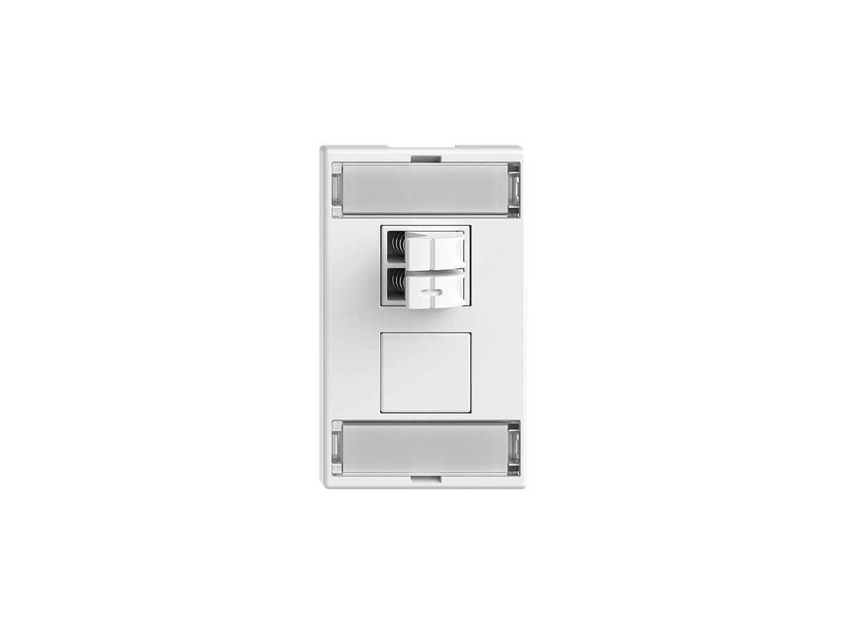EB-Audiodose 1× Feller FLF 3/5, m.Beschriftungsset&Klemmanschluss Push Type, ws