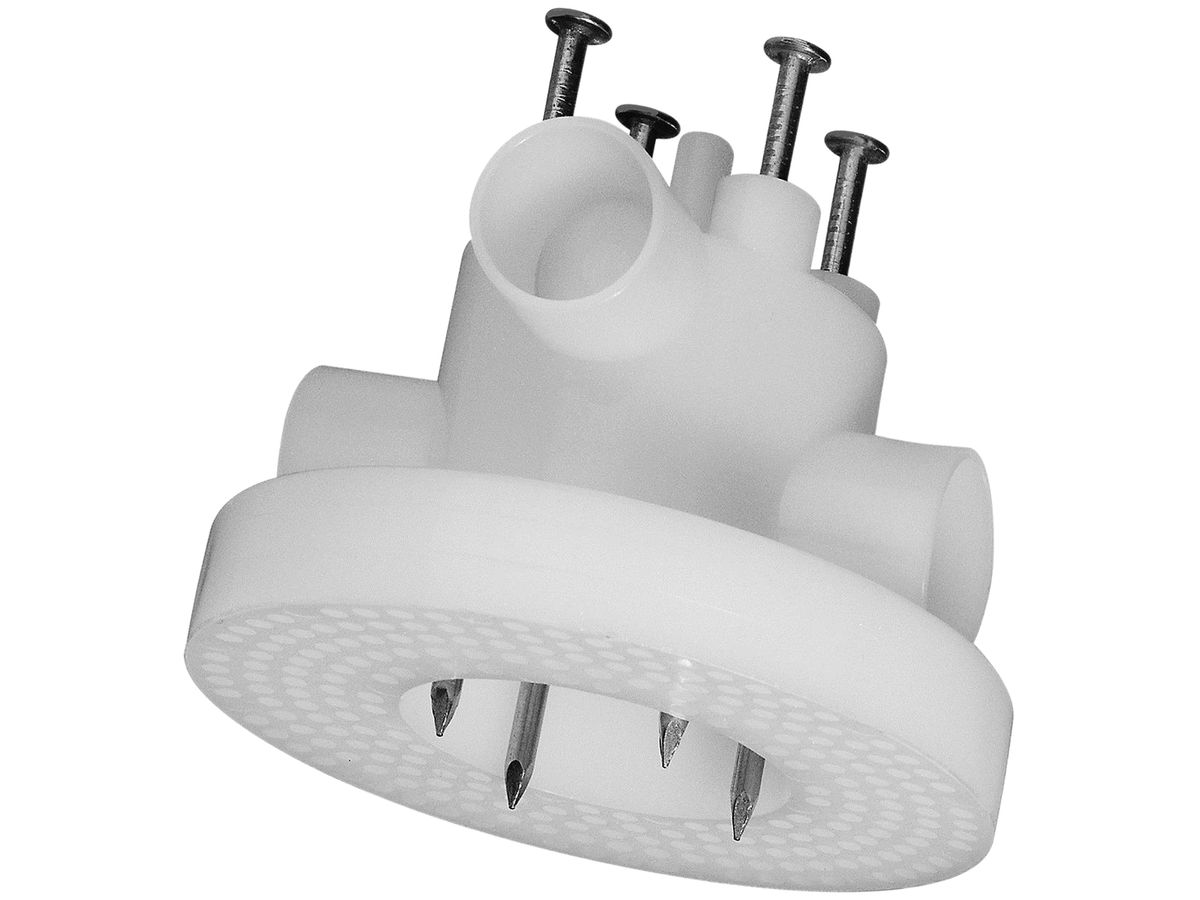 Lampendübel HSB Basic Ø96mm offen mit Nägel weiss halogenfrei