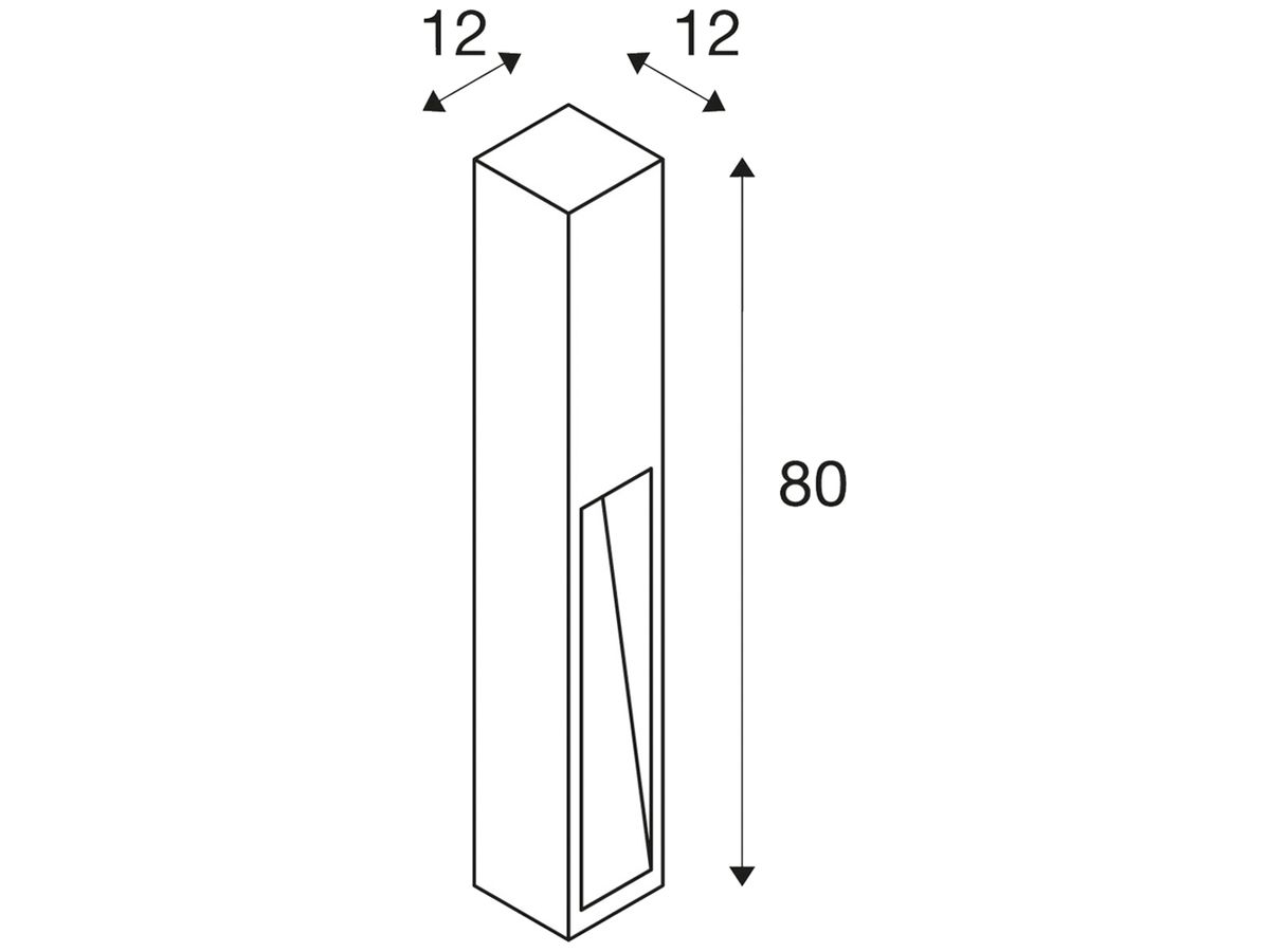 Standleuchte SLV RUSTY SLOT 80, E27 11W IP44 Eisen gerostet