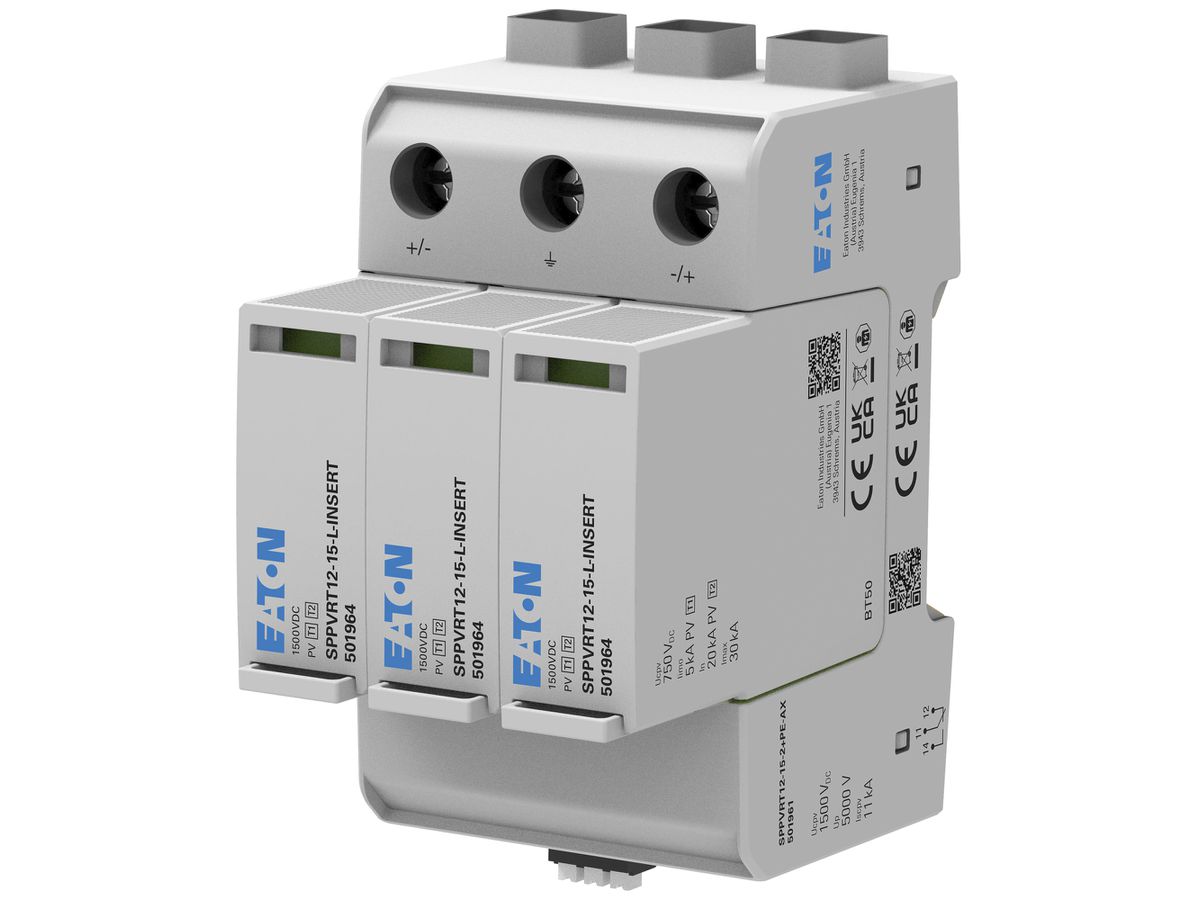 Kombiableiter Eaton SPPVRT12-15-2+PE DC 1500V 5kA