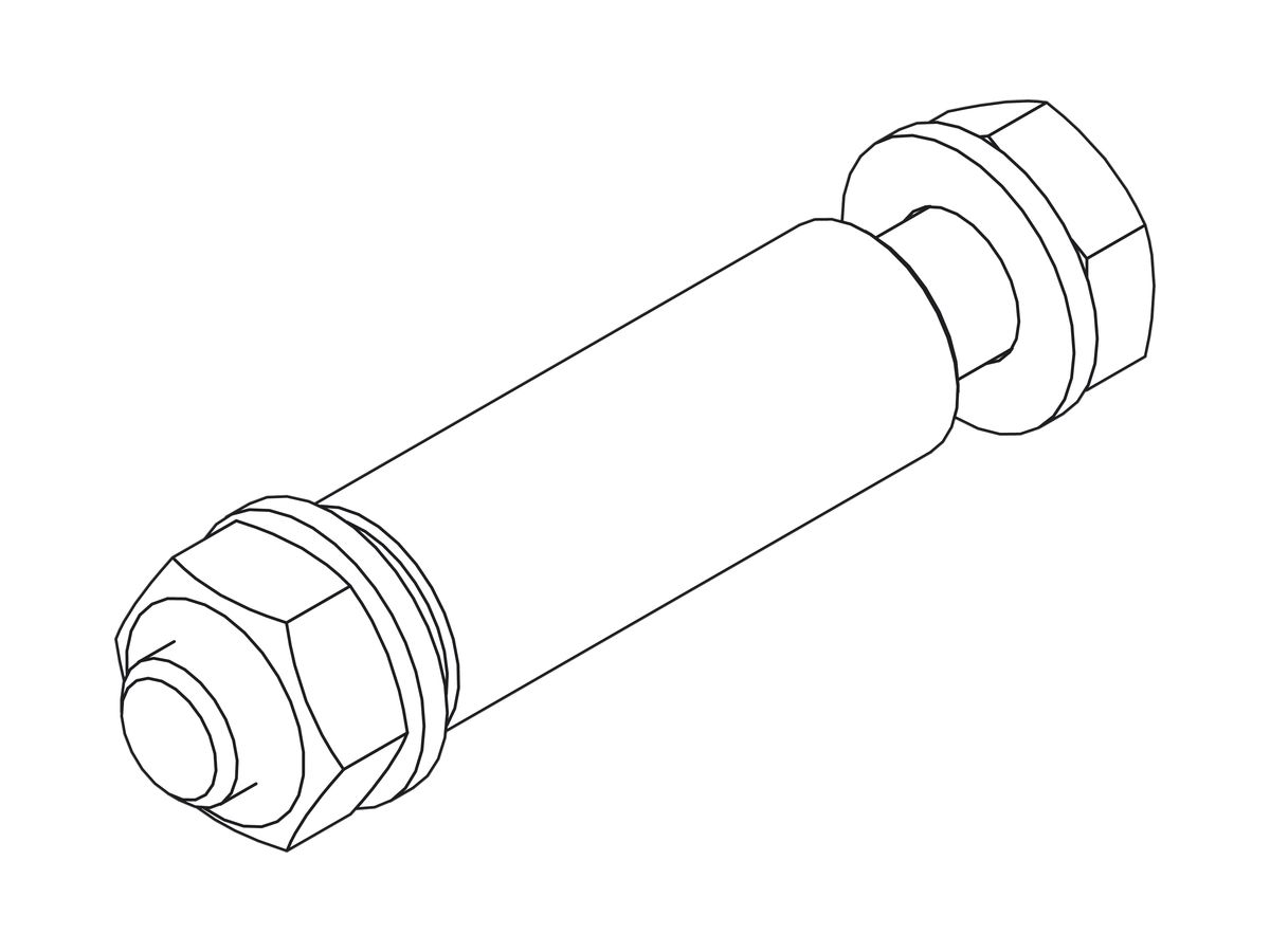 Befestigungsgarnitur Lanz M10×65mm verz. mit Distanzhülse