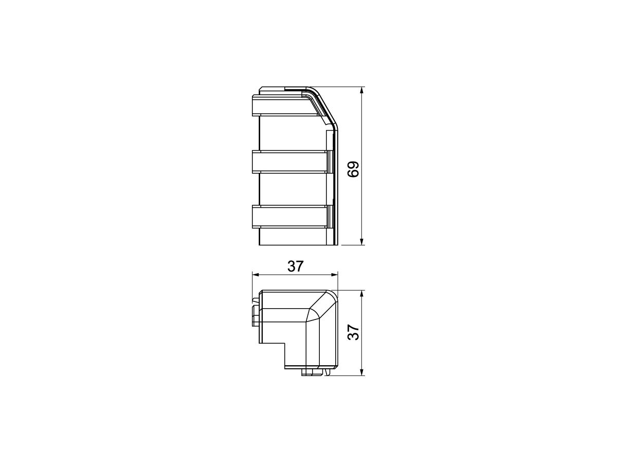 Ausseneck Bettermann SL 20×70, PVC, reinweiss, 9010