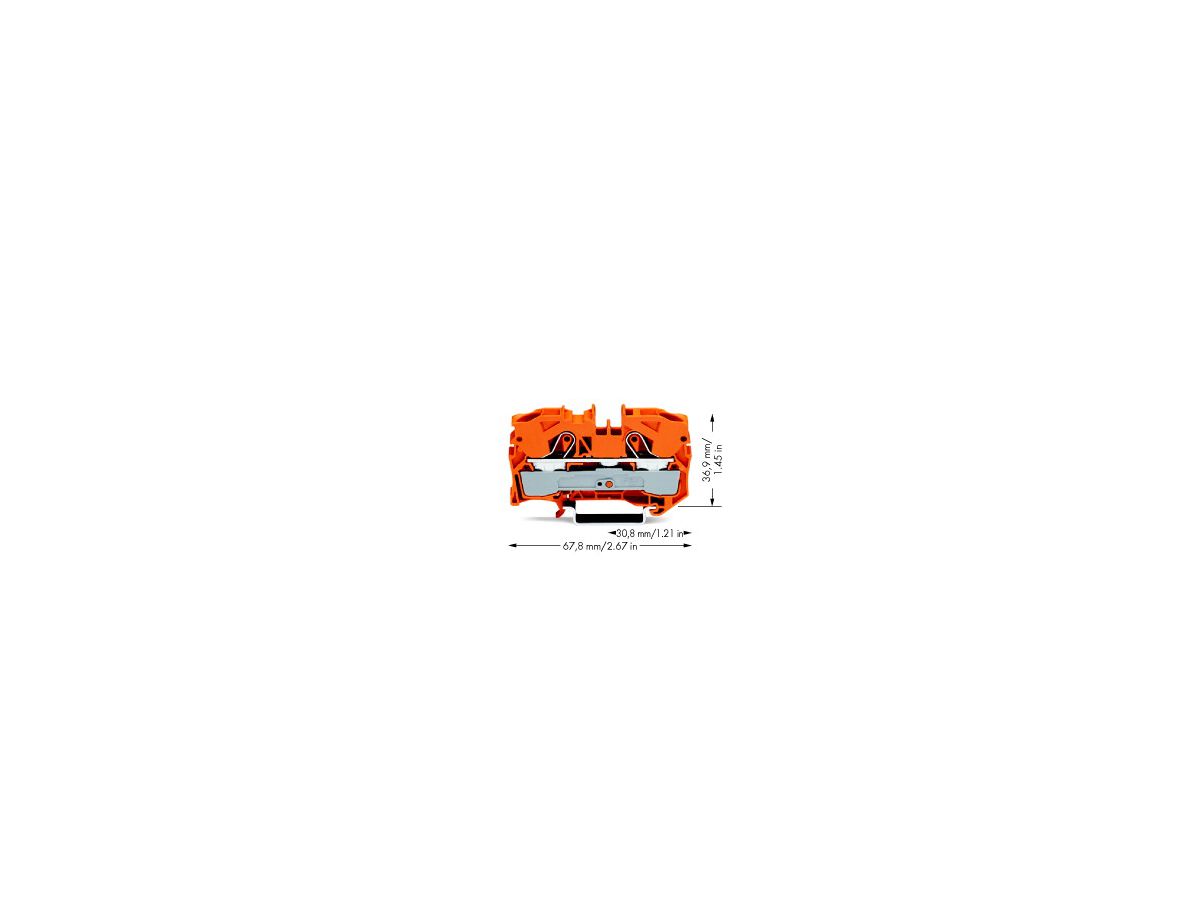 Durchgangsklemme WAGO TOPJOB-S 10mm² 2L orange Serie 2010