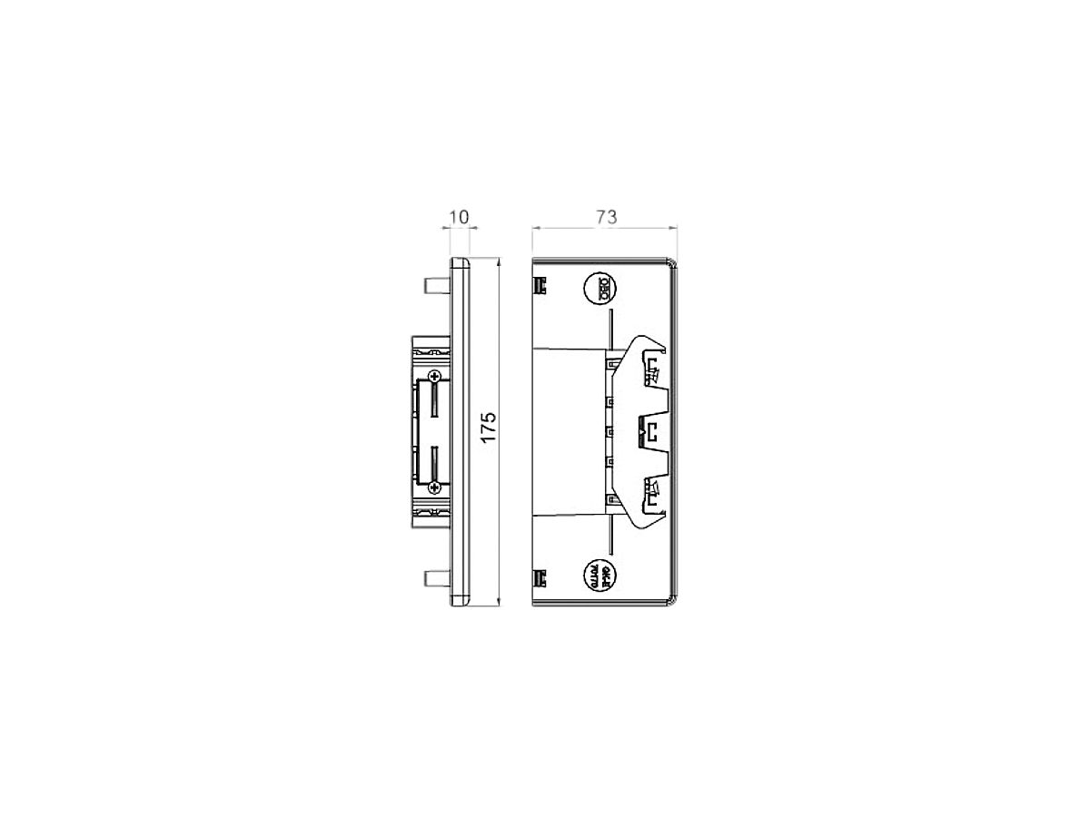 Endstück Bettermann GKH 70×170mm halogenfrei reinweiss