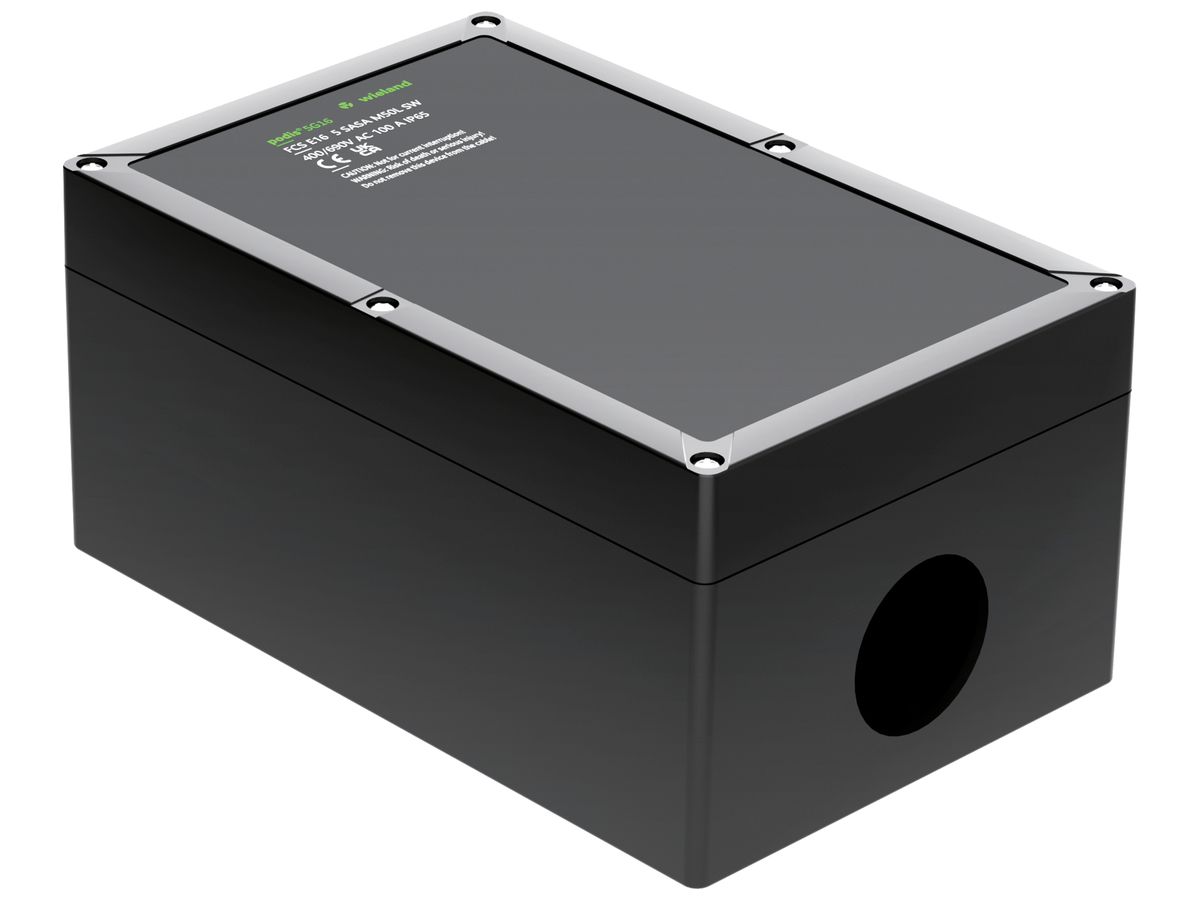 Klemmengehäuse Wieland Electric 252×162×120mm schwarz Kunststoff IP65 5×50mm²