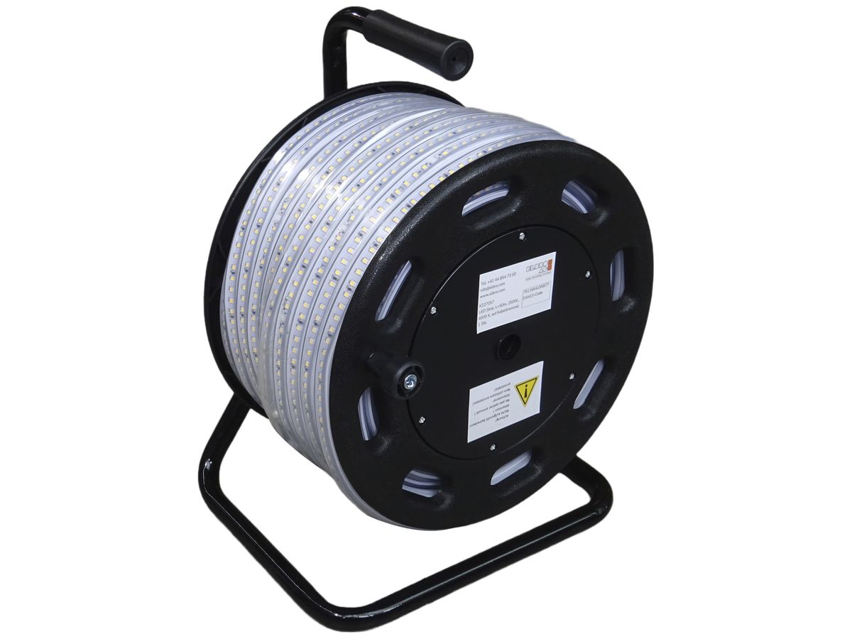 LED-Lichtband ELBRO doppelseitig auf Abrollgerät L=50m 750W 4000K IP65