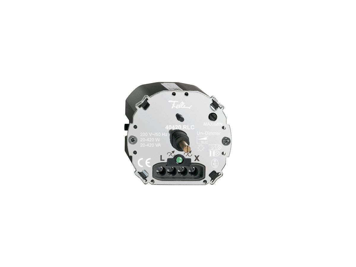 Einsatz Drehdimmer FH 20…420W Universal, beleuchtbar LED grün