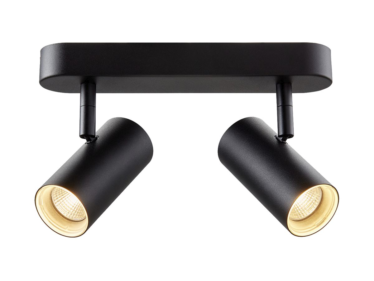 LED-Spot SLV NOBLO 12W 1450lm 927 DIM 240×105×127mm schwarz 2×Spot