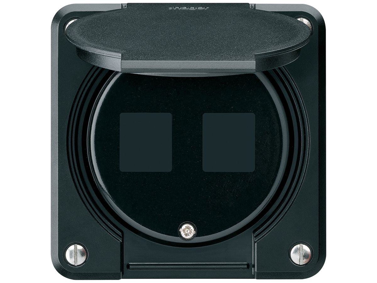 UP-Montageset robusto HMS IP55 schwarz für 2×Modul für Kombination