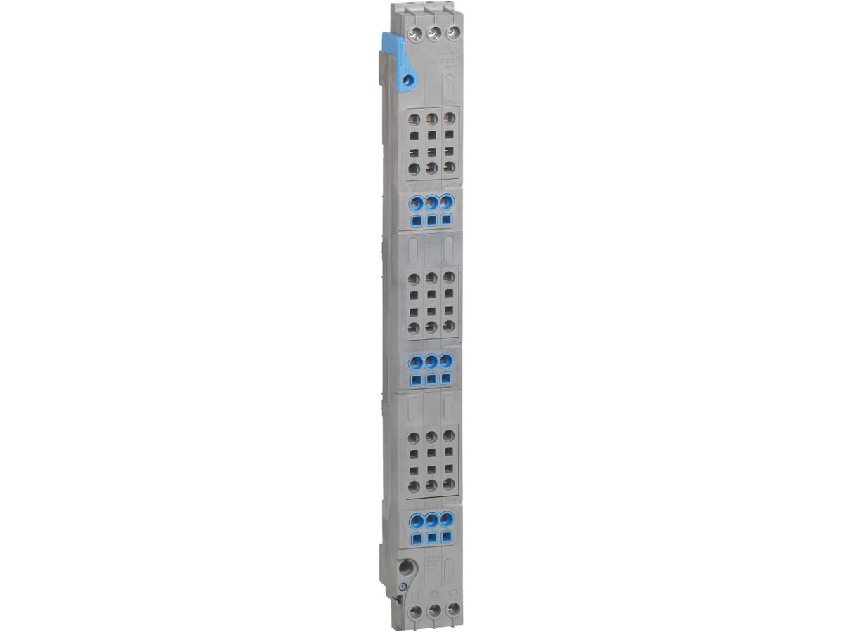Kammschiene VX3 3PN 125A für Gehäuse mit 5 DIN-Schienen