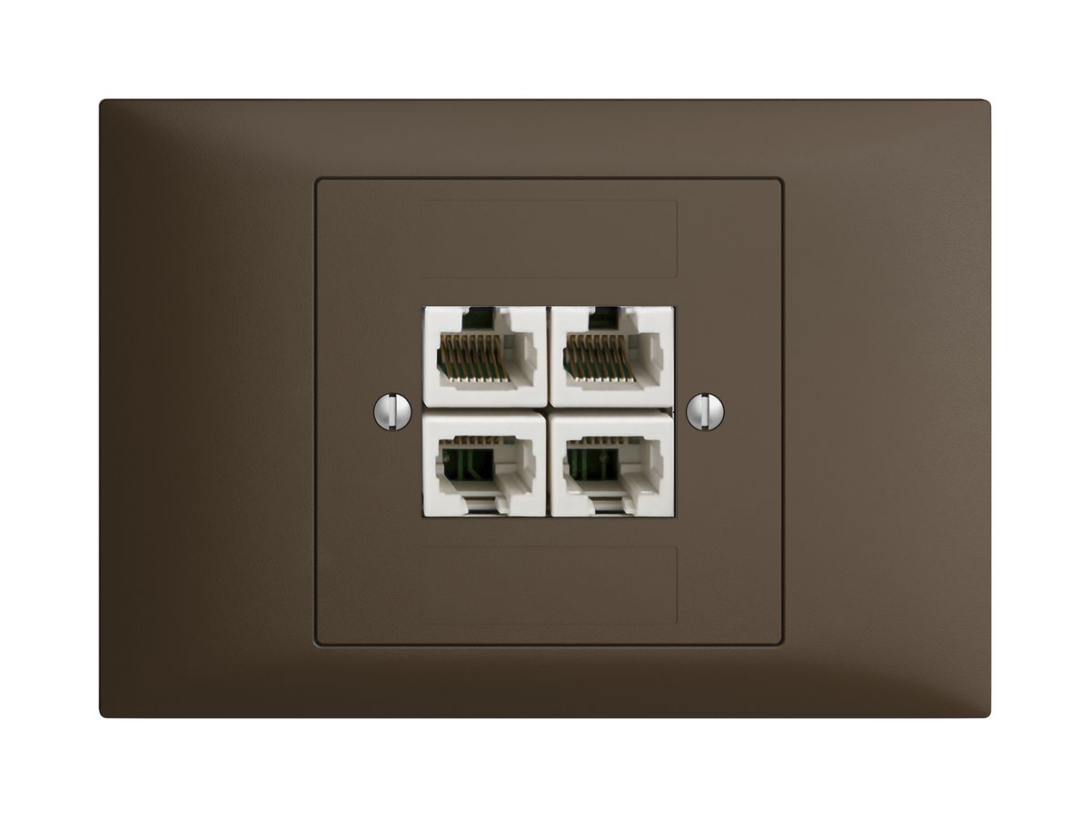 EB-Dose 4×RJ45/u 4P getr. EDIZIOdue coffee ITplus