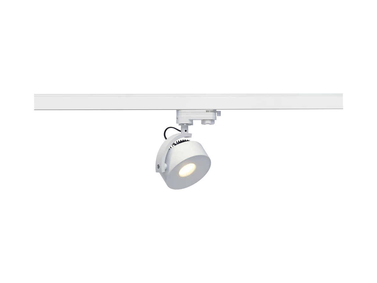 LED-Strahler SLV KALU TRACK, 12W 800lm 3000K mit 3-Phasen-Adapter IP20 weiss
