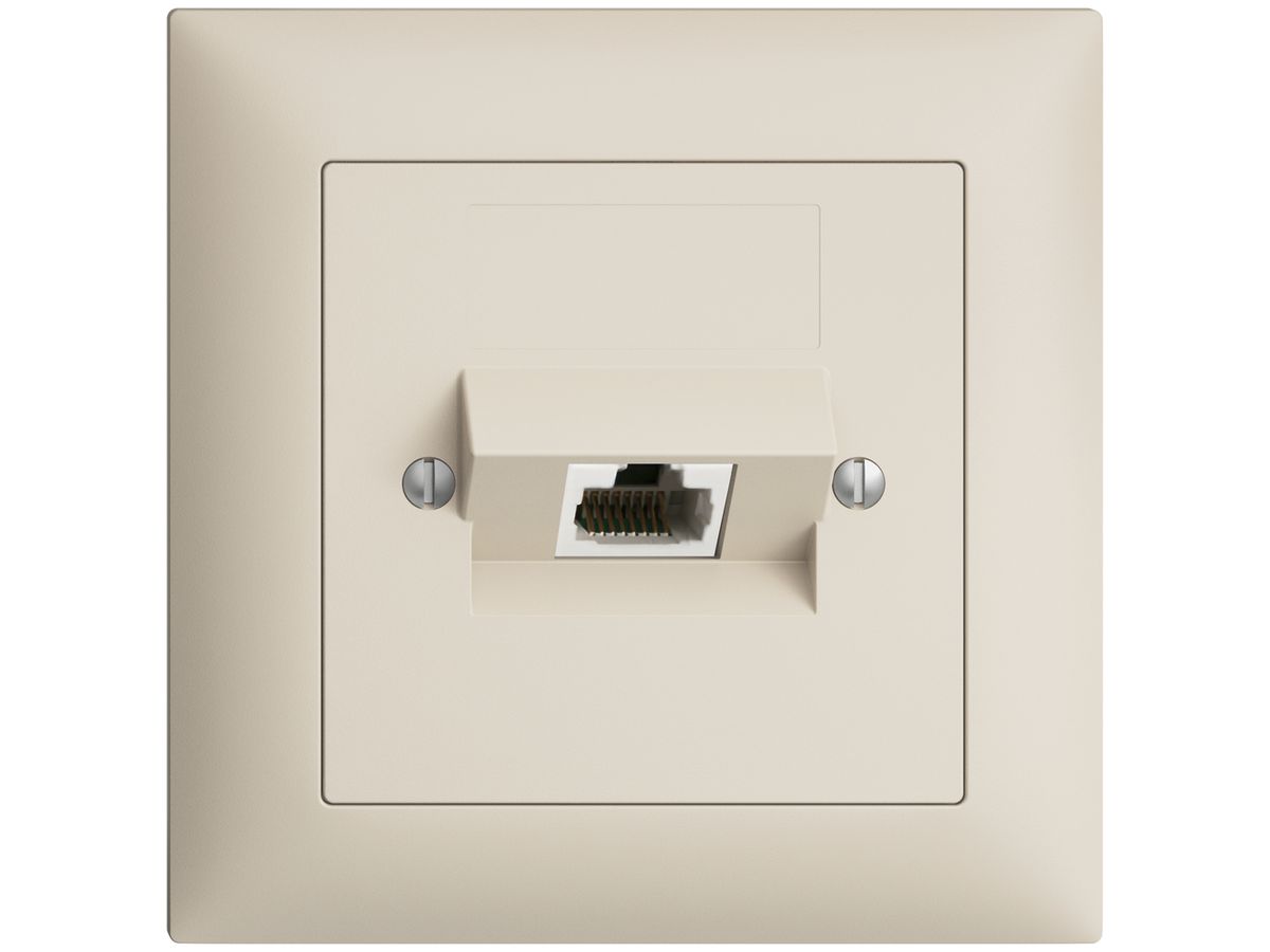 UP-Dose 1×RJ45/u 4P ITplus EDIZIOdue crema
