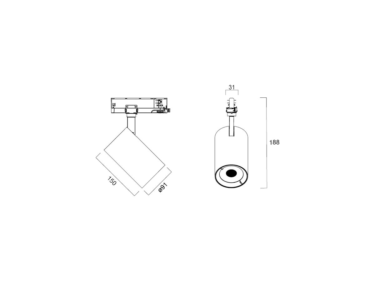 LED-Spot Sylvania Pixo Large 39W 5175lm 940 24/36/54° AD3PH Ø91mm schwarz