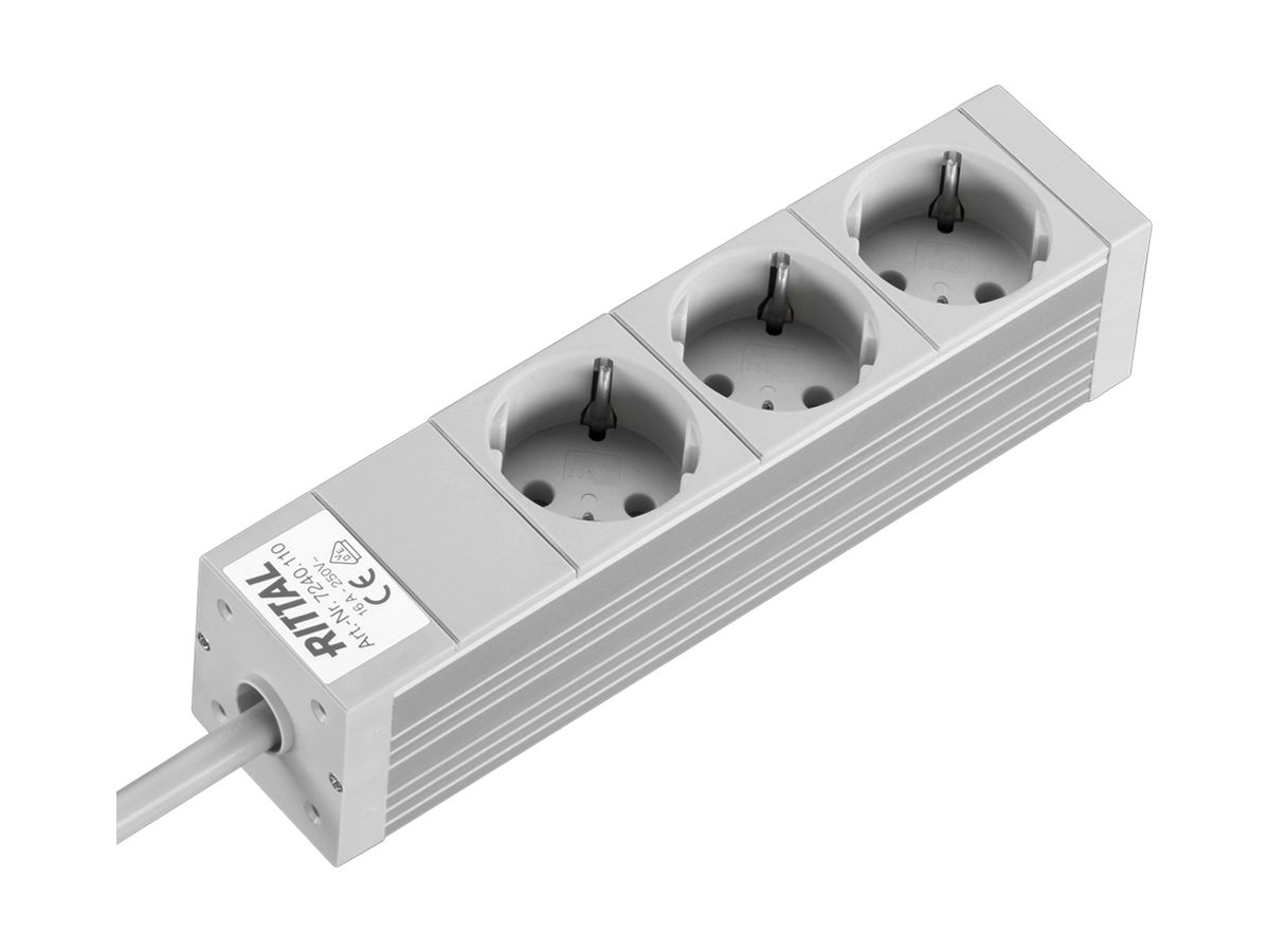 Steckdosenleiste Rittal DK 7240.110 230VAC/16A 3×SCHUKO