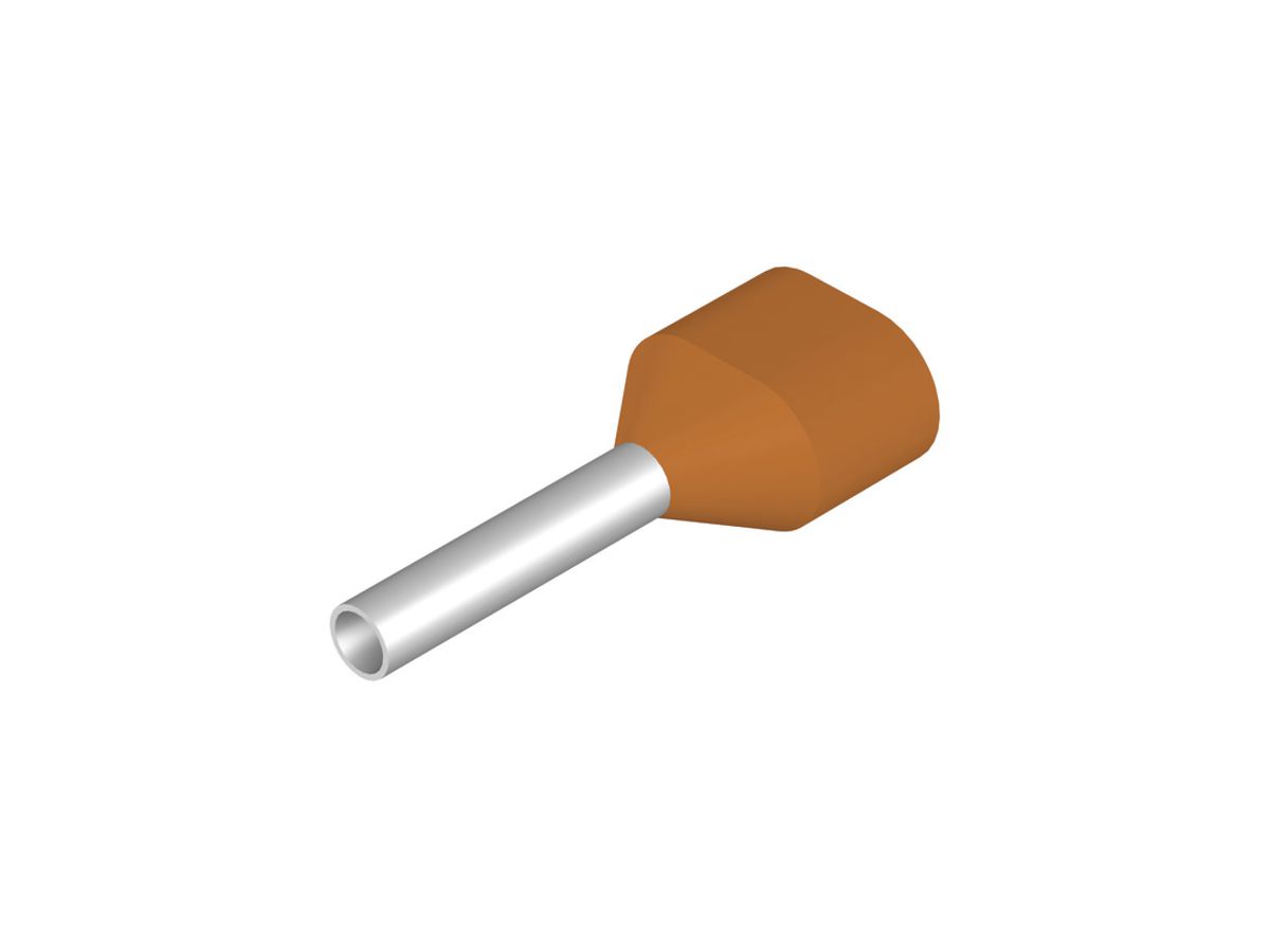 Zwillings-Aderendhülse Weidmüller H isoliert 2×0.5mm² 8mm orange lose