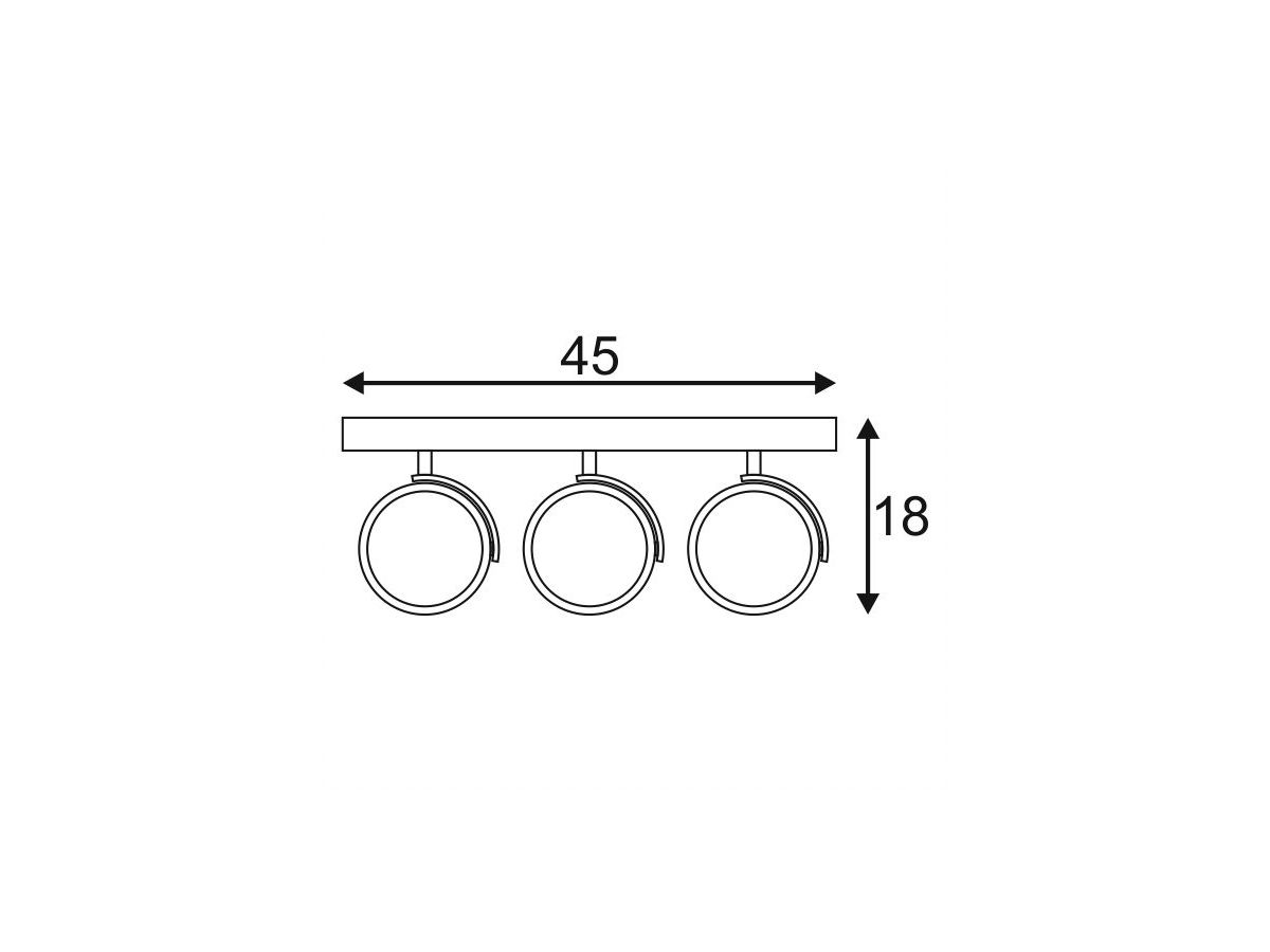 Deckenleuchte SLV KALU QPAR, 3×GU10 75W IP20 mattweiss