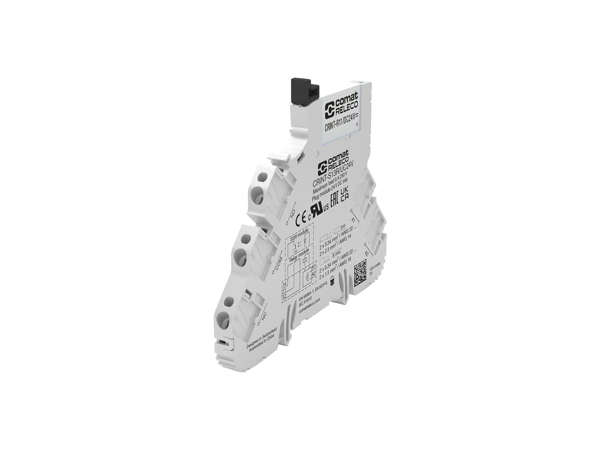 Interfacerelais ComatReleco CRINT-C131R, 24VUC, 1W AgSnO2 6A/250VAC