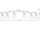 Deckenleuchte LDV LED SPOT G9 6×1.9W 6×200lm 2700K silber