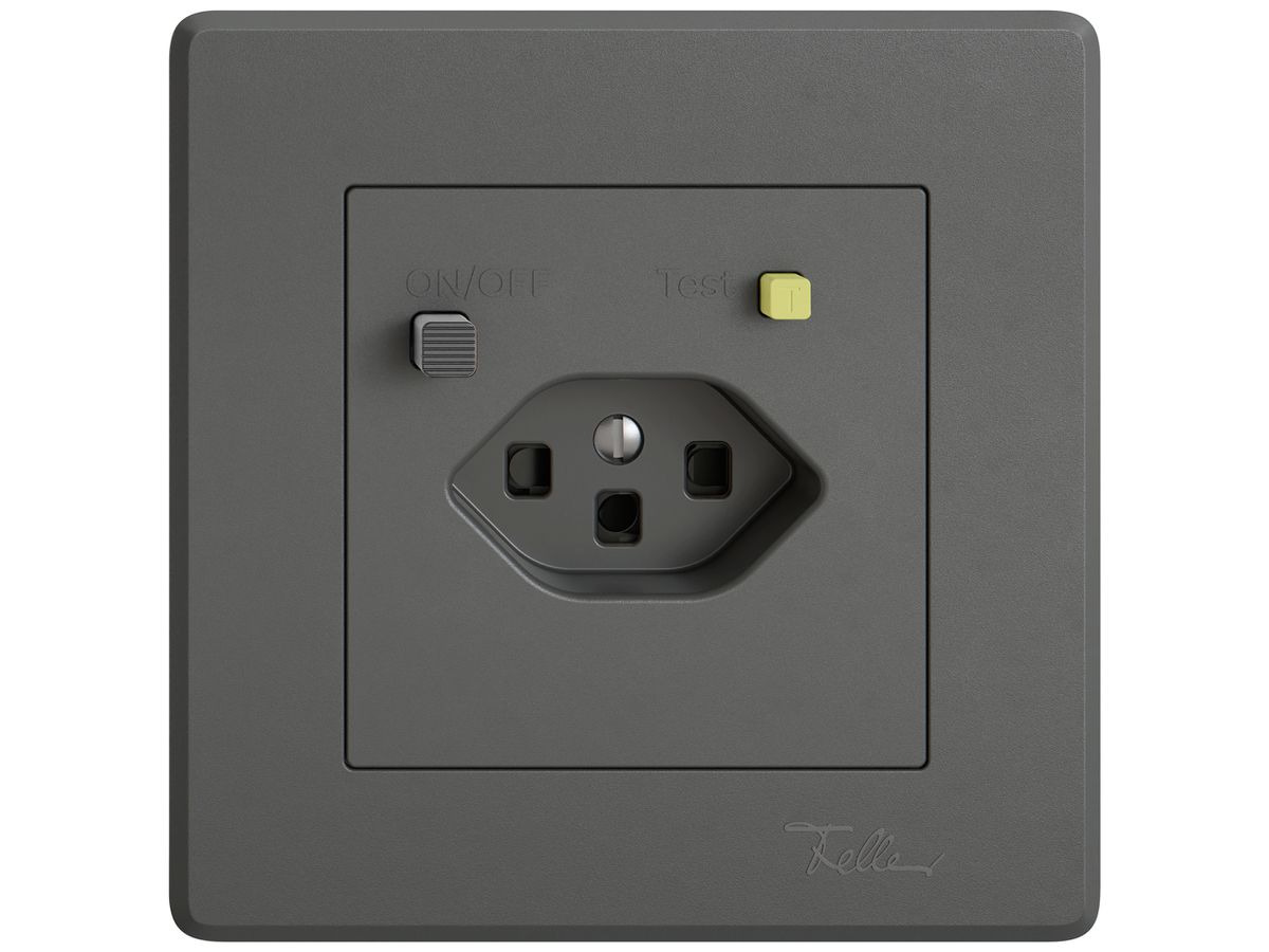 UP-Steckdose FI EDIZIO.liv  1×T23 mit Shutter dgu