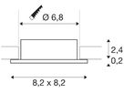 Einbaurahmen SLV NEW TRIA 68 Aluminium 82×82×26mm weiss