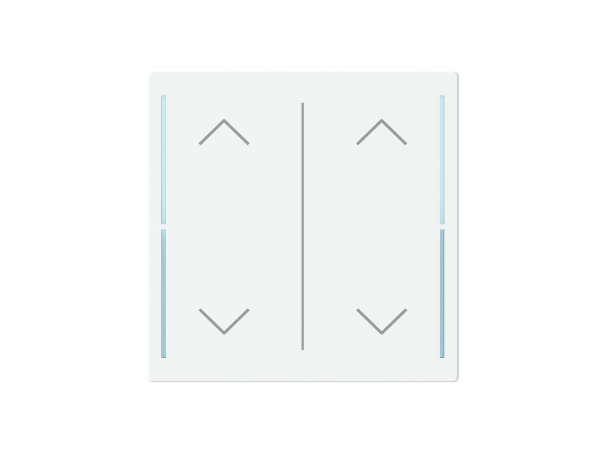 Tasterabdeckung ABB SIDUS touch 2-fach "Wippe-Auf/Ab" weiss