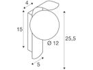 Wandleuchte SLV SUN G9 1×40W Ø120×255×40mm rund schwarz