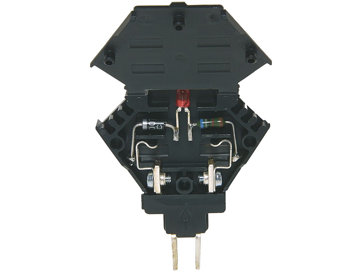 Sicherungsstecker mit LED 24V schwarz