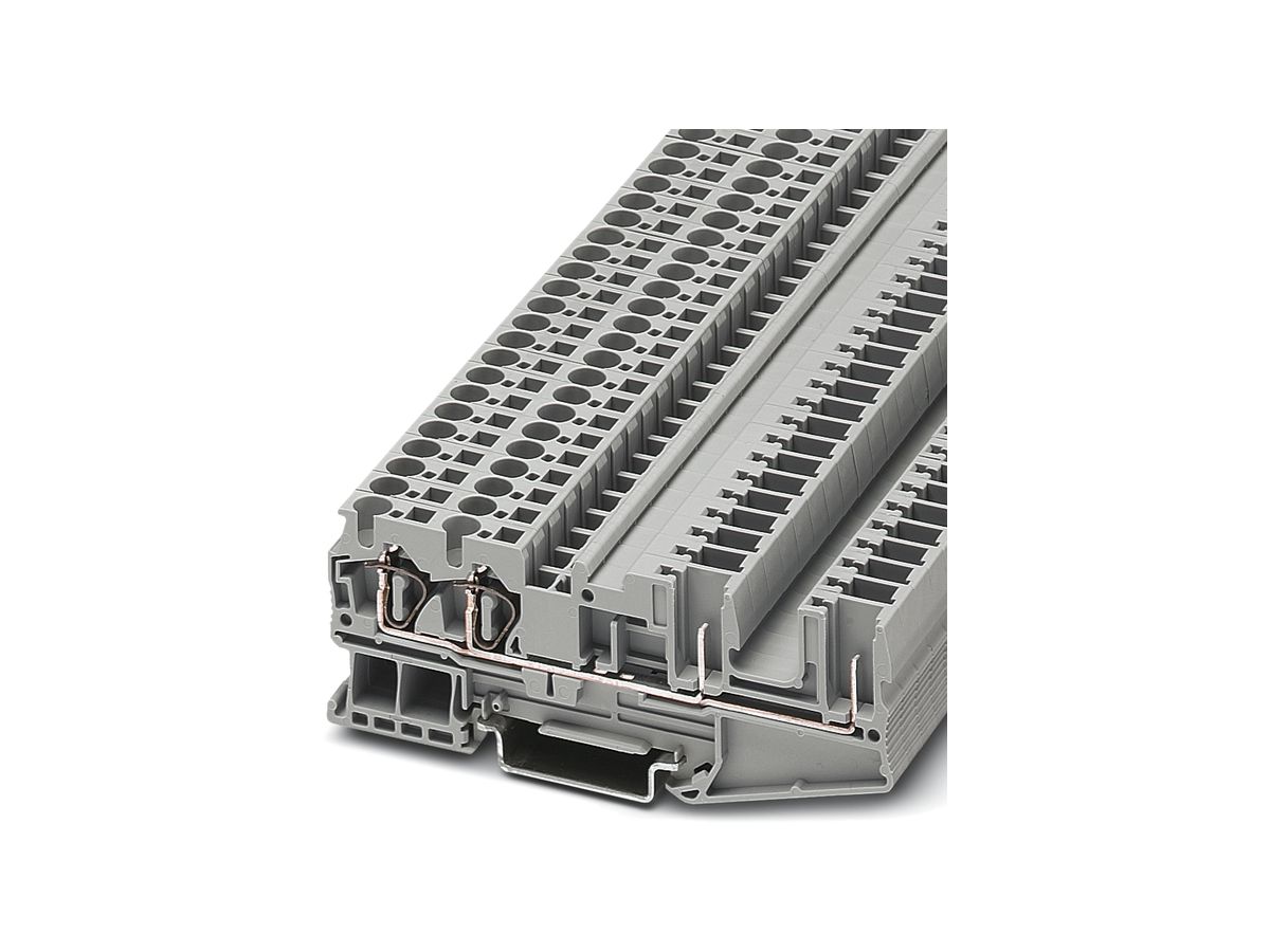 Durchgangsreihenklemme 0.08…6mm² grau ST 4-QUATTRO/2P