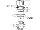 Kabelverschraubung Bettermann V-TEC TB25 teilbar M25 1×Ø12…15mm IP67 grau