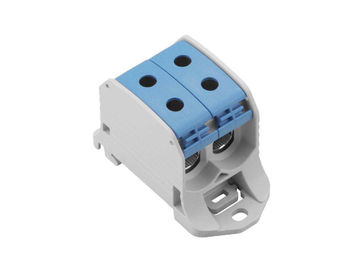 Verteilerblock Weidmüller WPD 230 2×50/2×50mm² 120A 1000V TS35 blau