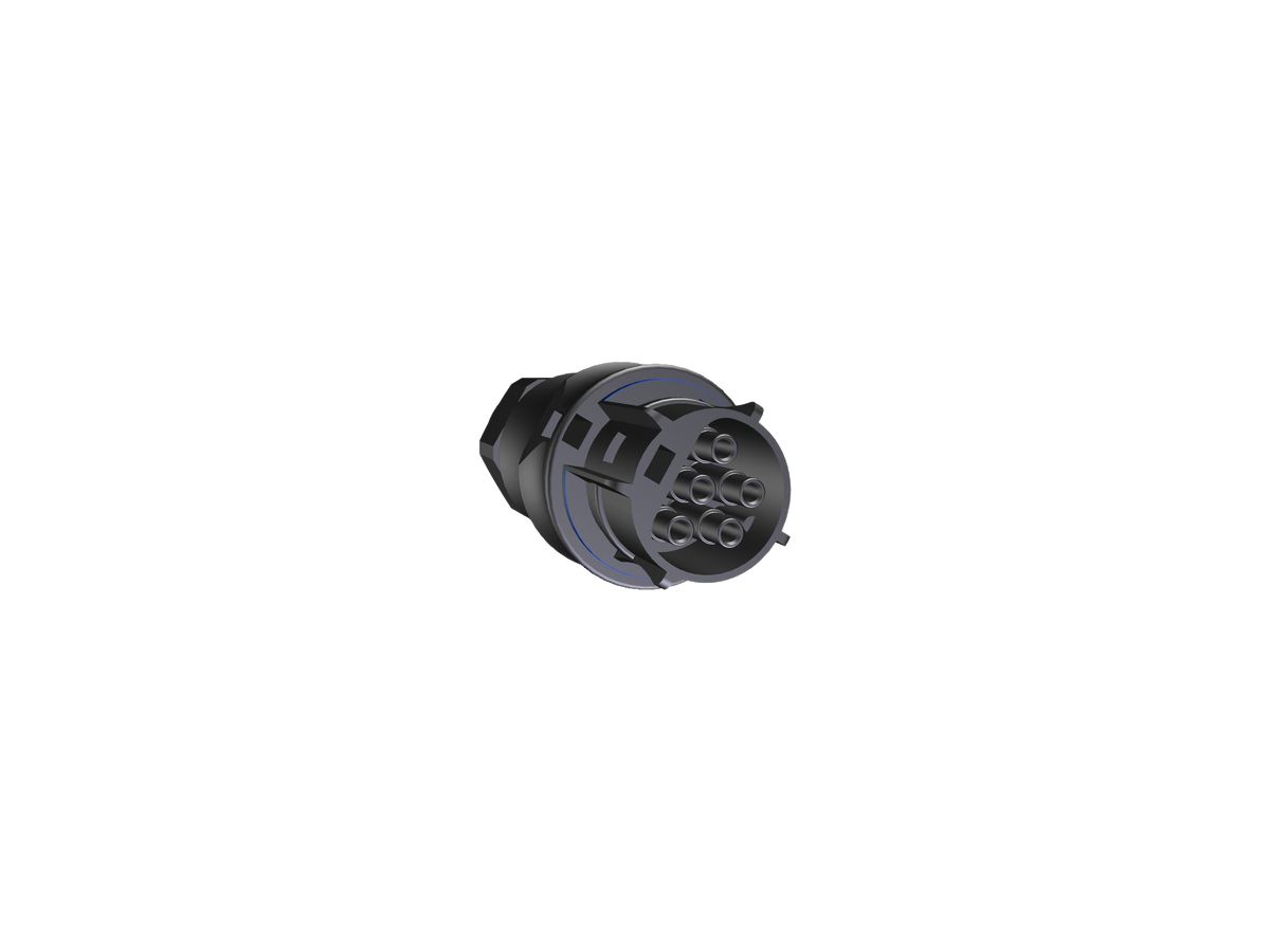Buchsenteil Wieland 1.5…4mm² 5L, Leitungs-Ø6…10mm, schwarz