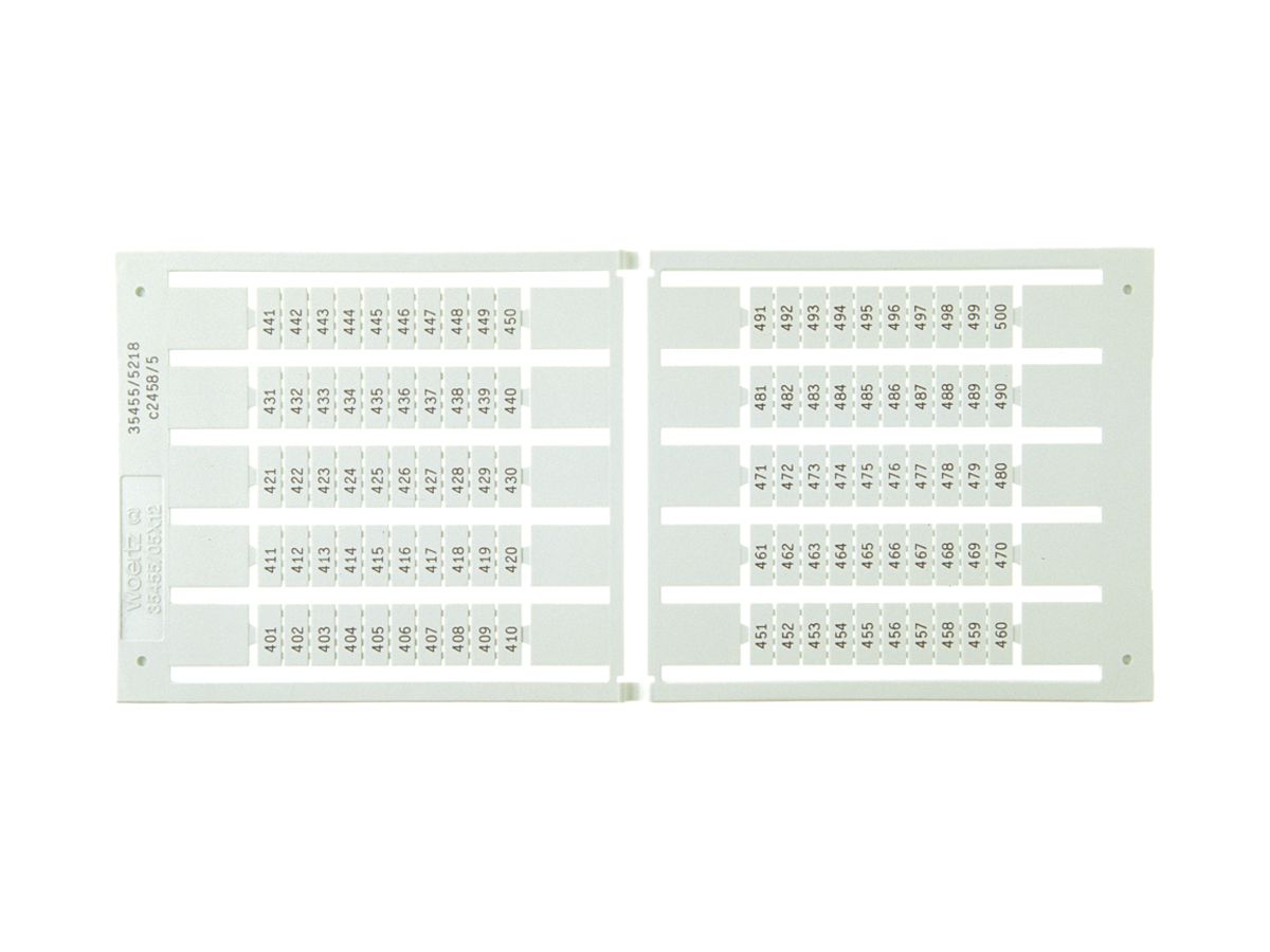 Bezeichnungsschildchen 5×12mm 32×L1, L2, L3, 5 Kart. zu 100