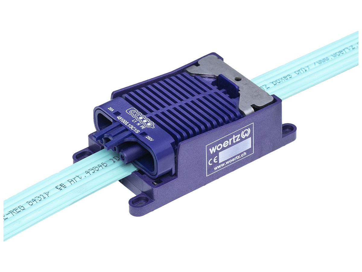Schnellanschlussdose Woertz für Flachkabel Power 5×2.5mm² L1 3P C1