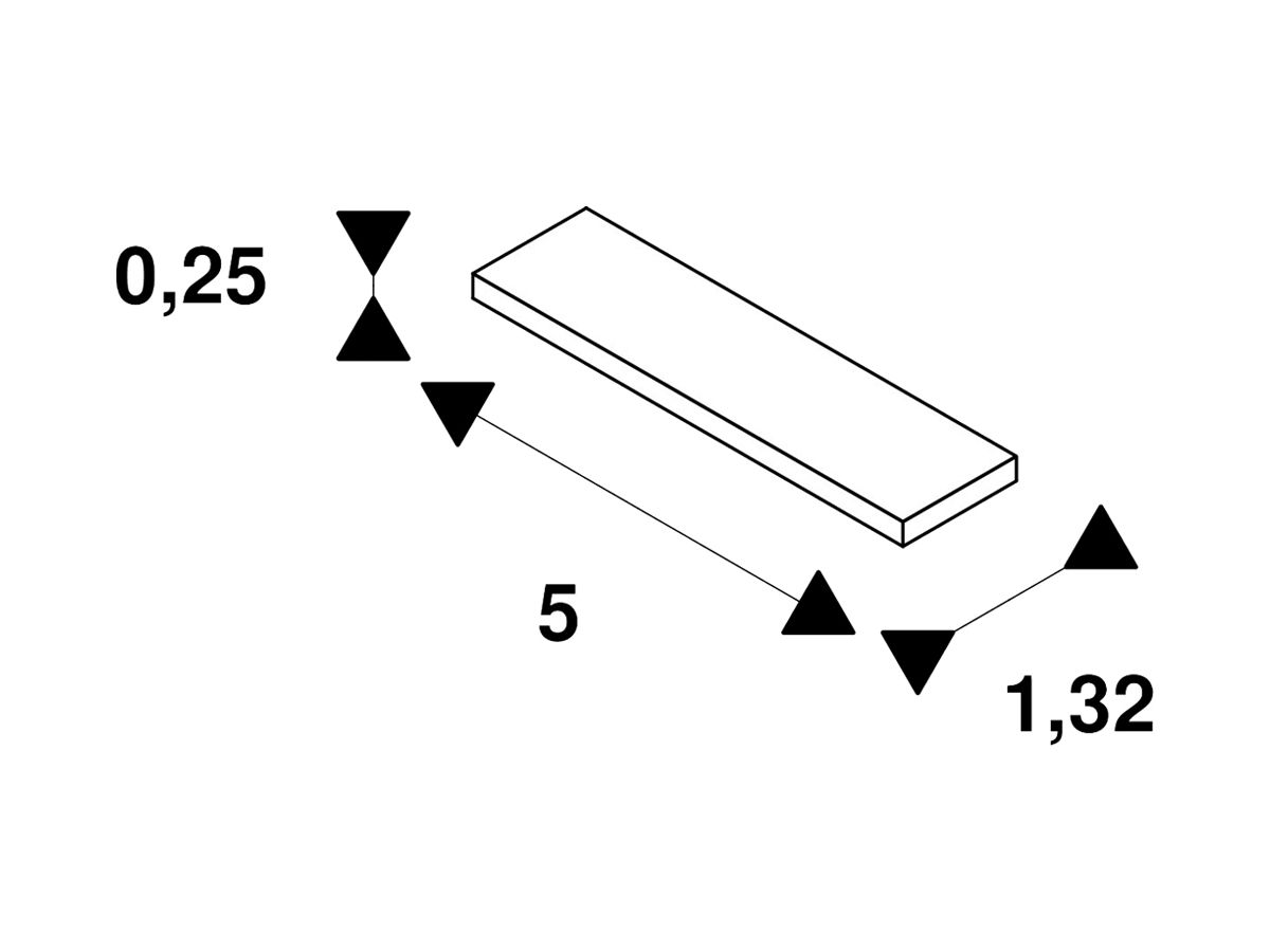 Verstärkung SLV 48V TRACK Stahl 50×13.2×2.5mm grau