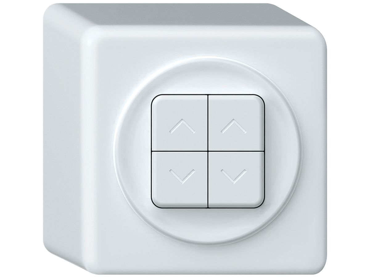 AP-Storenschalter origin 2P 4×Tasten 88×88×54mm weiss