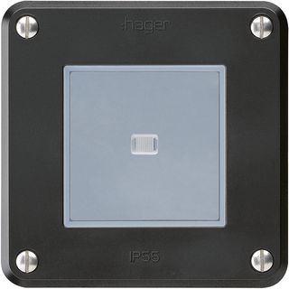 UP-Druckschalter robusto IP55 Schema 3 beleuchtet schwarz