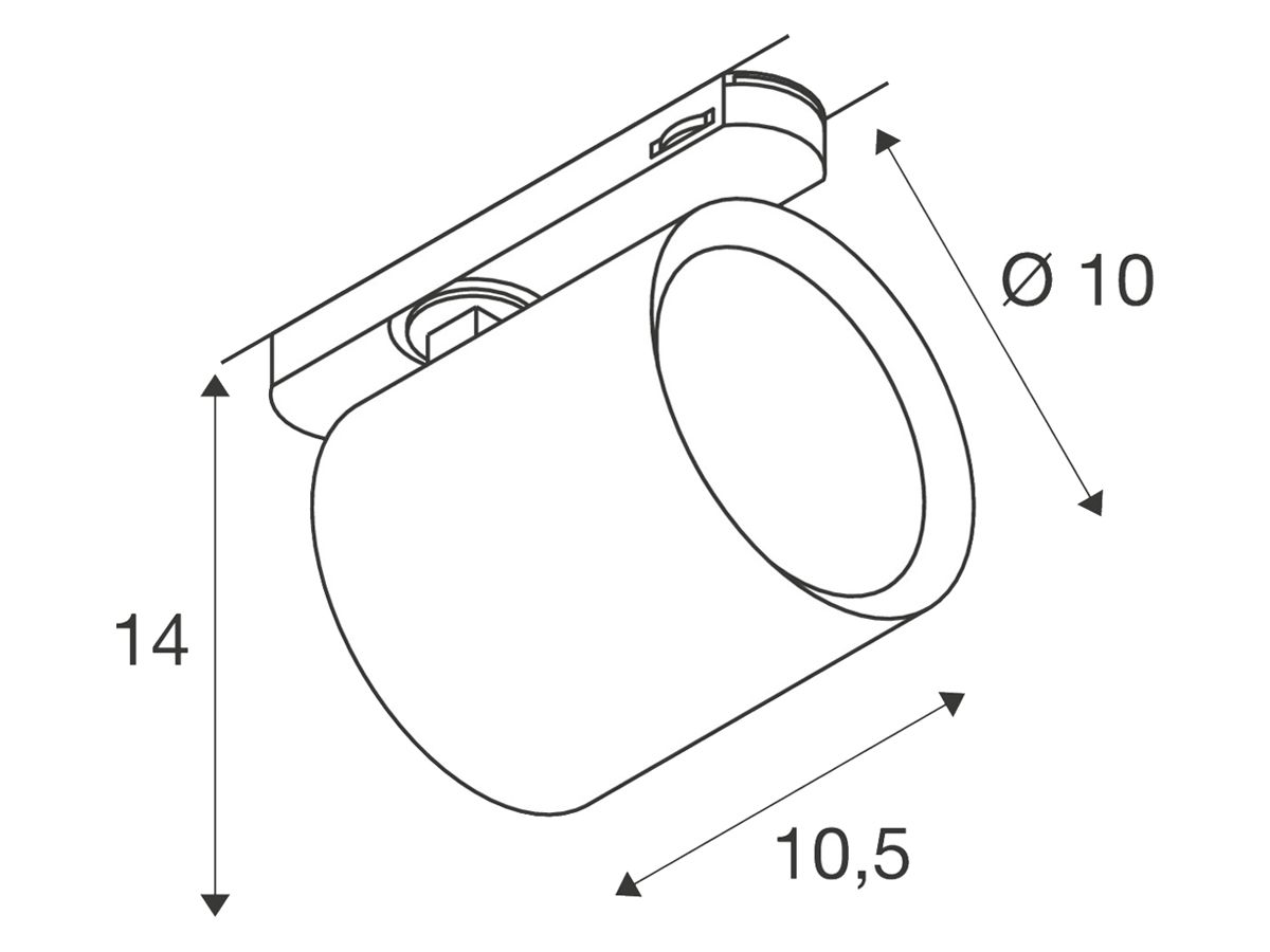 LED-Spot SLV TS V 32W 3900lm 940 50° AD3PH Ø100×105mm schwarz