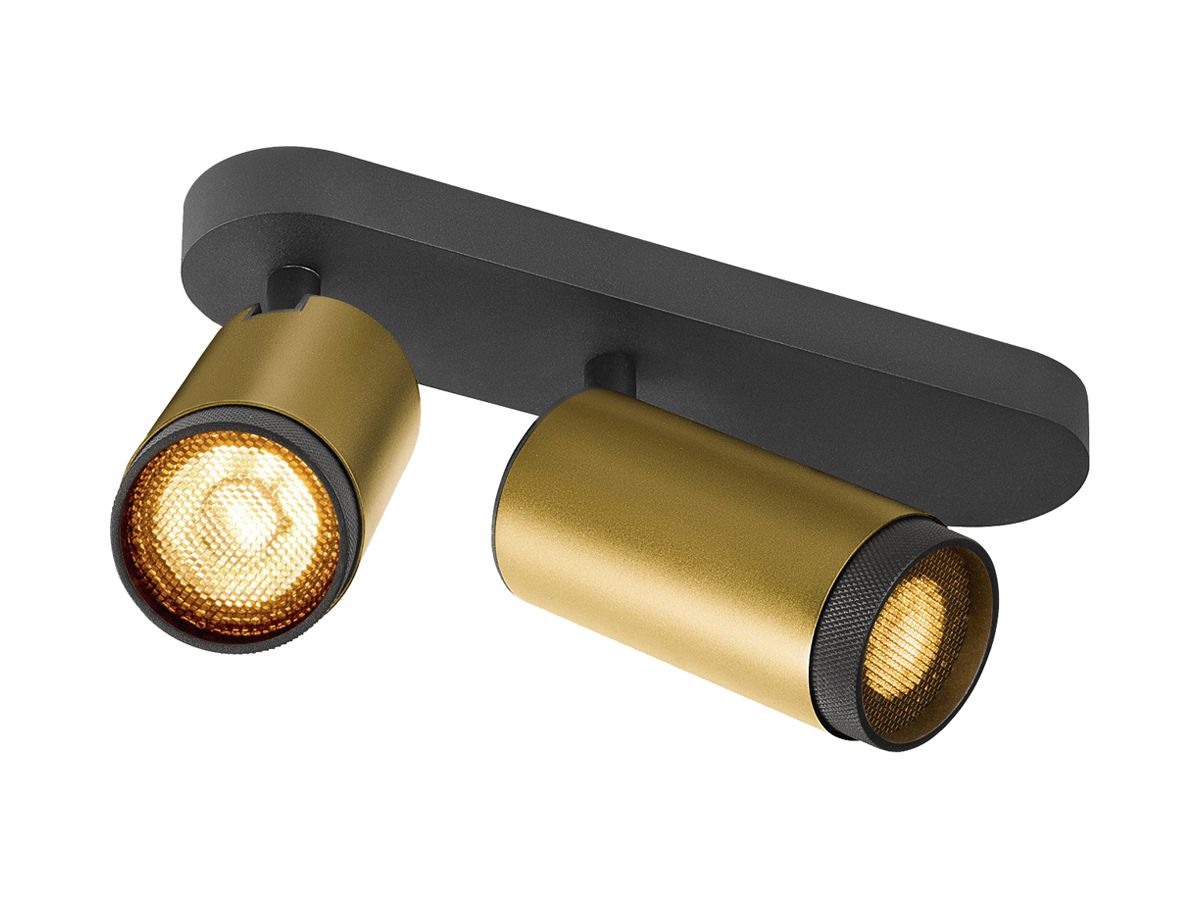Spot SLV GRIP L GU10 2×6W DIM 325×57×98mm gold/schwarz
