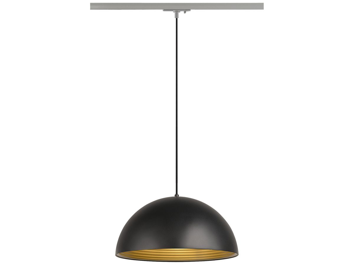 Pendelleuchte SLV FORCHINI M 40 AD1PH Si E27 1×40W DIM Ø400mm schwarz/gold