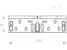 Längsverbinder-Set Bettermann 60×400mm zu MKS-Kanal