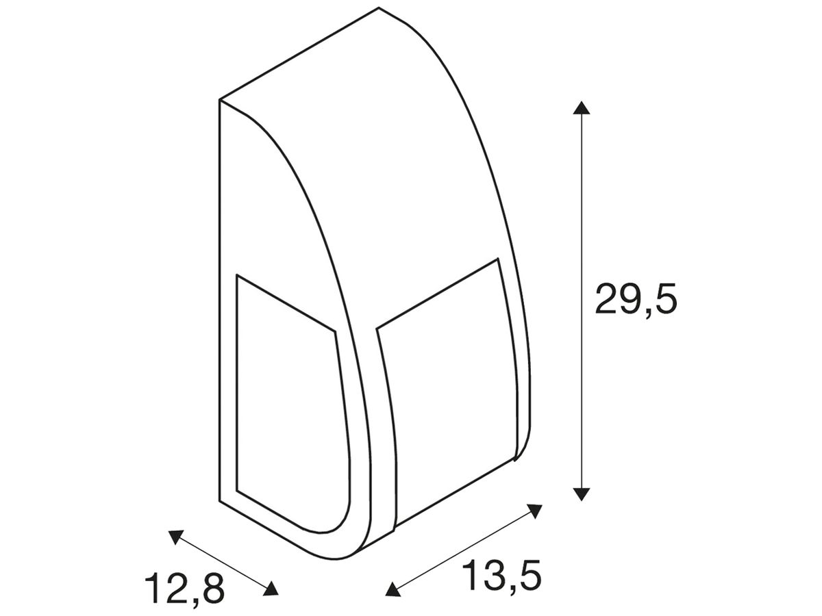 Wandleuchte SLV KERAS ELT, E27 25W IP54 anthrazit