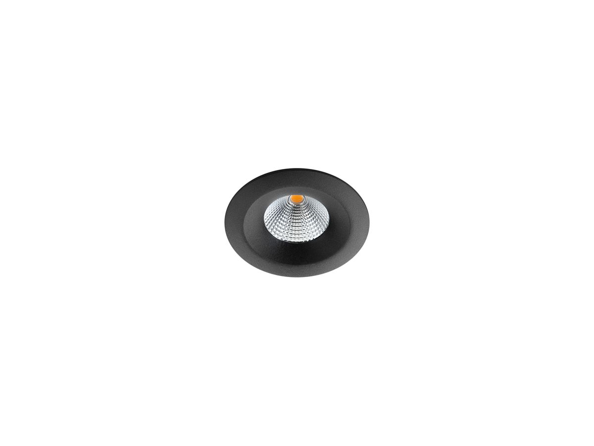 LED-Downlight SG UniLED IsoSafe 7W 640lm 927 IP20/IP65 42° DIM Ø94mm schwarz
