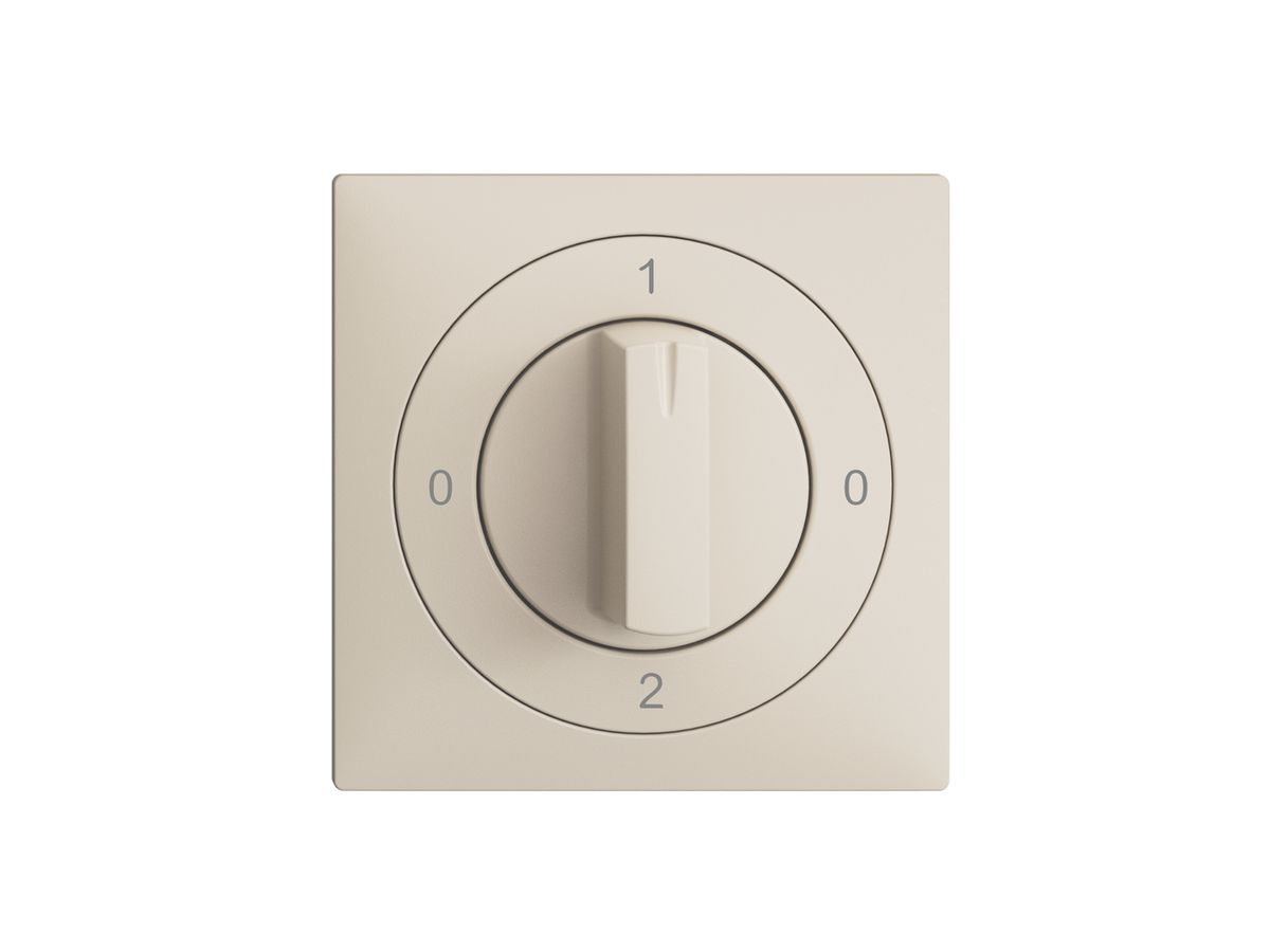 Frontset EDIZIOdue 0-1-0-2 crema 60×60mm für Drehschalter