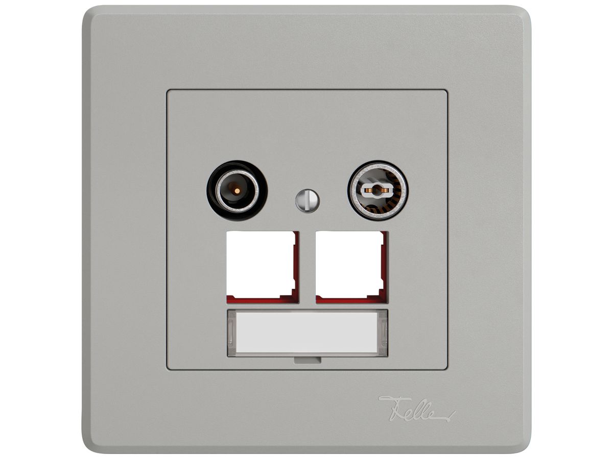 UP-Multimediadose TV-R EDIZIO.liv SNAPFIX® EASYNET f.2×RJ45 S-One 15dB hgu